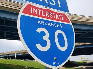 FILE — An Interstate 30 sign is shown in this 2019 file photo.