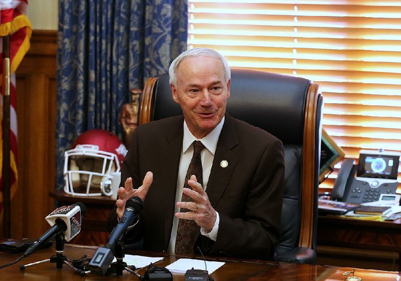 Gov. Asa Hutchinson said Wednesday that he was “following the national debate as well as our state discussions closely” but hasn’t hit on a proposal for a “red flag” bill. 