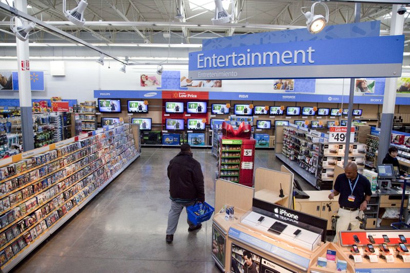 FILE — In this Dec. 15, 2010 file photo, a view of the entertainment section of a Wal-Mart store is seen in Alexandria, Va. (AP Photo, File)

