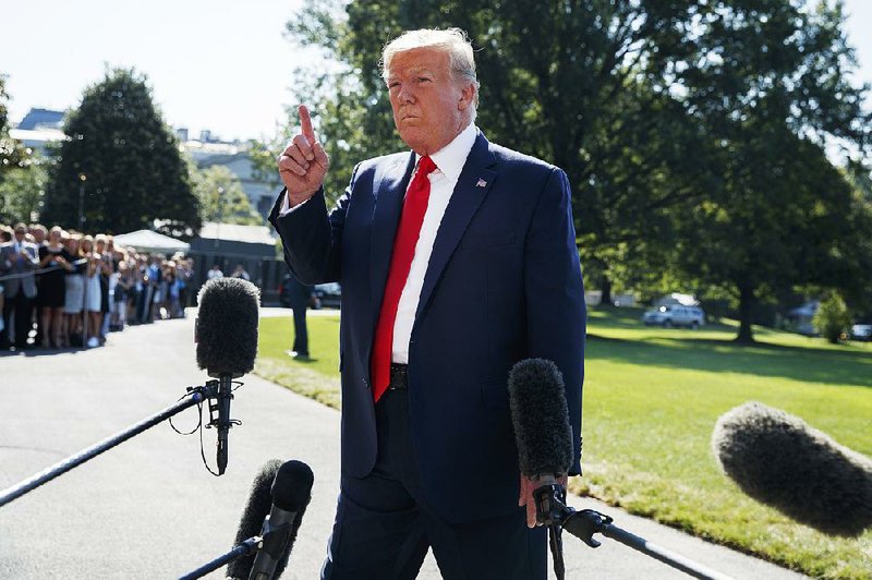 President Donald Trump, speaking to reporters Friday before leaving for his New Jersey golf club, said his “greater influence” over Congress will help pass background-check legislation. 