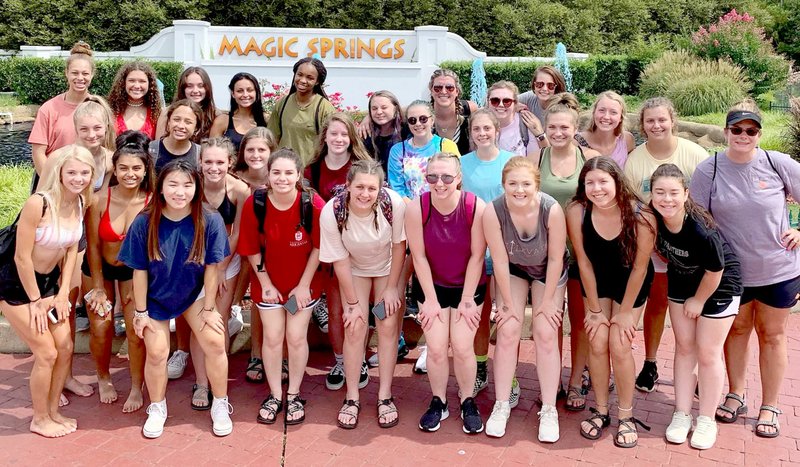 Photo submitted The Siloam Springs volleyball team recently attended team camps at Greenwood and Hot Springs Lakeside and also took in a day at Magic Springs.