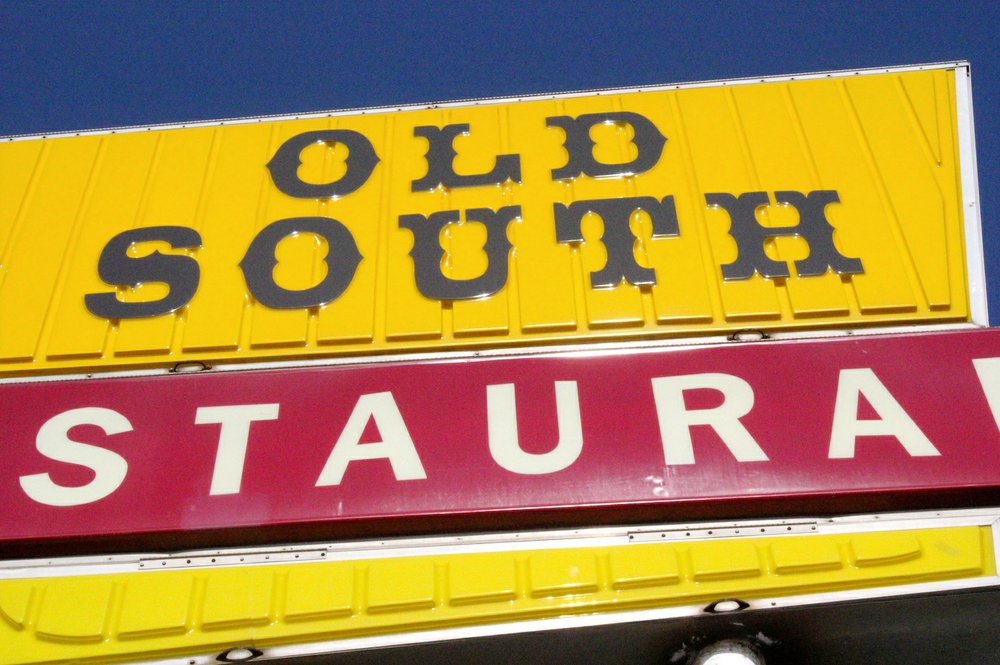 The Old South sign stands tall above U.S. 64 (East Main Street) in Russellville. (Special to the Democrat-Gazette/ELI CRANOR)