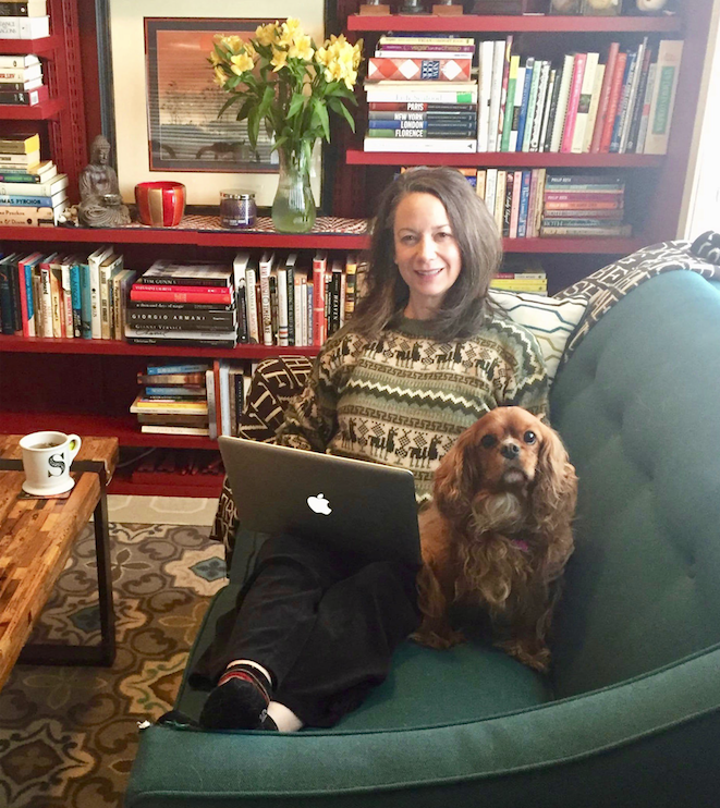 
Stacey Margaret Jones at home in Conway with her dog, Betty (Special to the Democrat-Gazette/Stacey Margaret Jones)