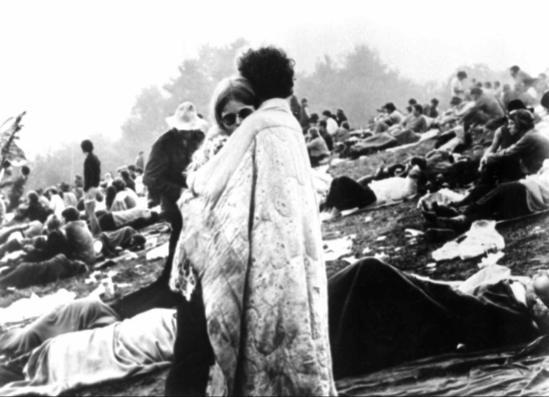 This now iconic image of Nick Ercoline and Bobbi Kelly embracing was taken at the Woodstock Music and Art Festival in 1969. The couple had been dating for just 10 weeks when freelance photographer Burk Uzzle took this photo. They now have been married for 47 years. (AP) 