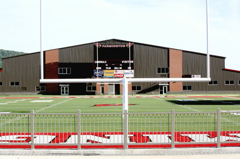 MARK HUMPHREY ENTERPRISE-LEADER Farmington opens up its state-of-the-art $16 million Sports Complex and Cardinal Stadium to the public Thursday with scrimmages. Admission is $5 with the Red and White games beginning at 5:30 p.m.