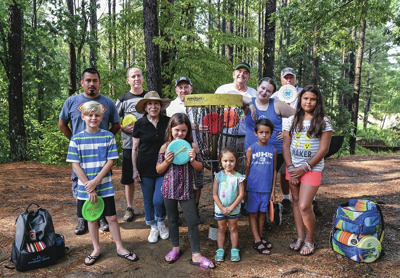 
Members of the Wildcat Disc Golf Association and their families at Cedar Glades Park.