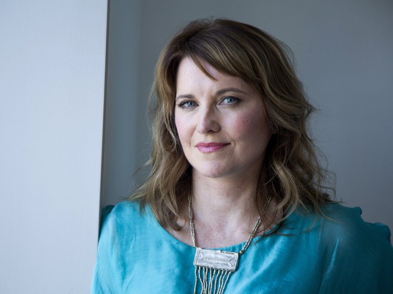 This July 22, 2019 photo shows actress Lucy Lawless posing for a portrait in New York to promote her new crime TV series &#x201c;My Life Is Murder,&#x201d; which premieres on Acorn TV starting Aug. 5. (Photo by Andy Kropa/Invision/AP)