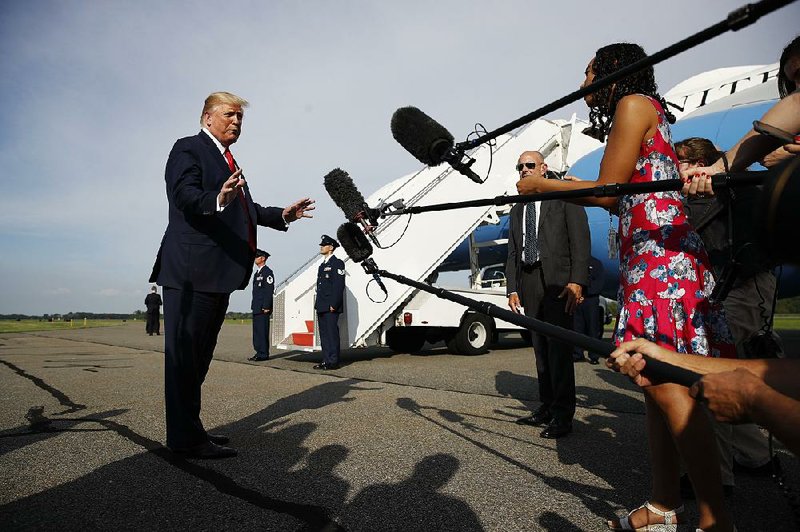 President Donald Trump told reporters Thursday at the airport in Morristown, N.J., that he would talk by phone “very soon” with Chinese President Xi Jinping. 