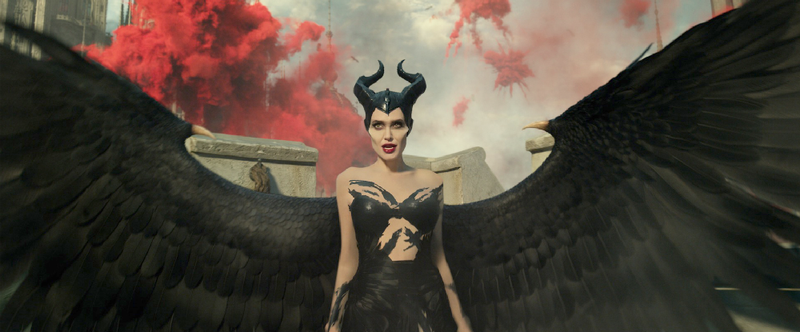 Mistress of Evil Maleficent (Angelina Jolie) would rather not engage with puny humans but suffers them for her goddaughter’s sake in Disney’s latest live-action fairy tale. 