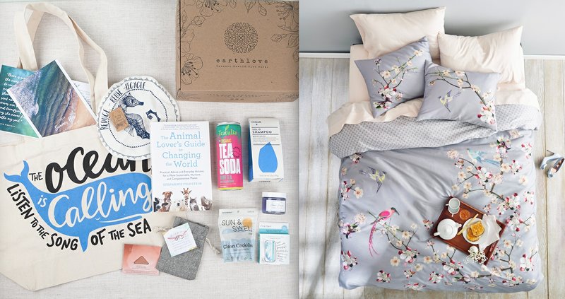 Earthlove Subscription Box and Ted Baker London Flight of the Orient Comforter Set