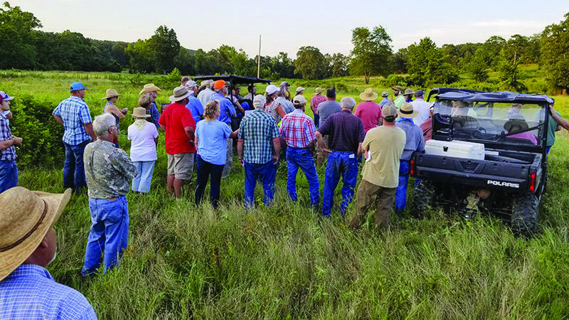Improving wildlife habitat
A group of landowners listen during a workshop held this summer by the Arkansas Game and Fish Commission. The commission talked about ways to improve the area’s habitat for turkey, quail and other wildlife. 