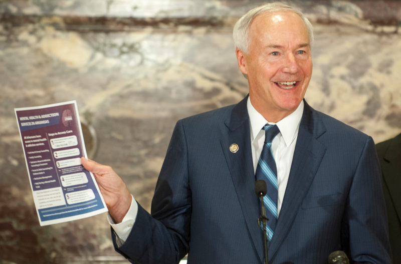 Gov. Asa Hutchinson on Wednesday announced a new state-funded helpline for Arkansans who need mental health or substance abuse counseling.