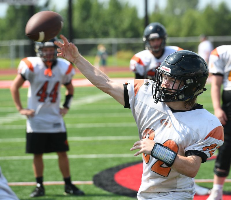 NWA Democrat-Gazette/J.T. WAMPLER Lamar senior Jacob Paramenter will make the move from running back to quarterback this season for the Warriors.