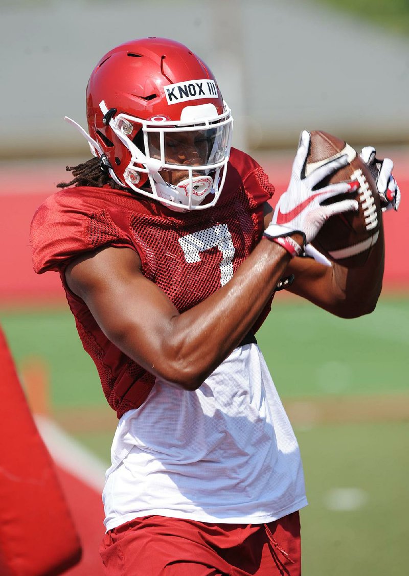 Wide receiver Trey Knox figures to be one of a talented crop of true freshmen who, barring injury, should contribute right away for Arkansas this season.