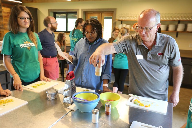 Led by Apple Seeds Teaching Farm staff, educators were trained Wednesday to lead Growing My Plate, a garden-based cooking program that teaches young students nutrition and culinary skills within the context of a garden.