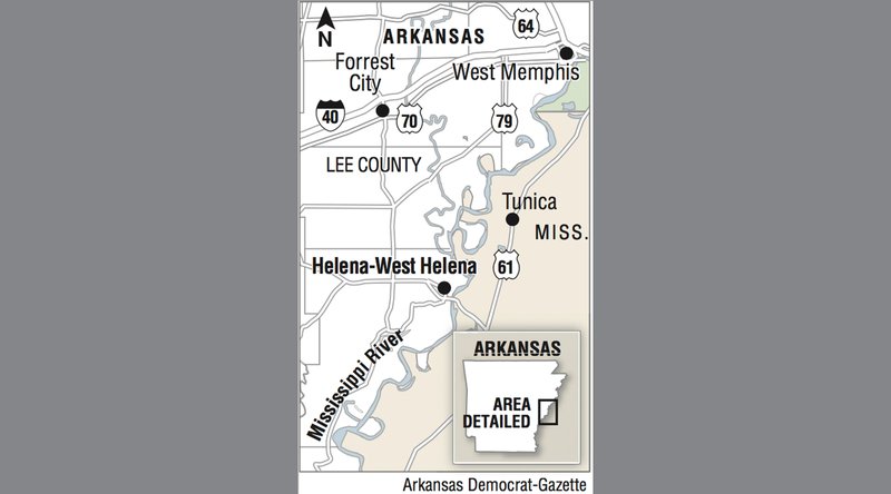 A map showing the location of Helena-West Helena