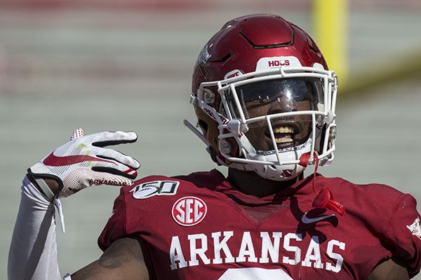 September 21, 2019: Arkansas defensive back Kamren Curl #2 works