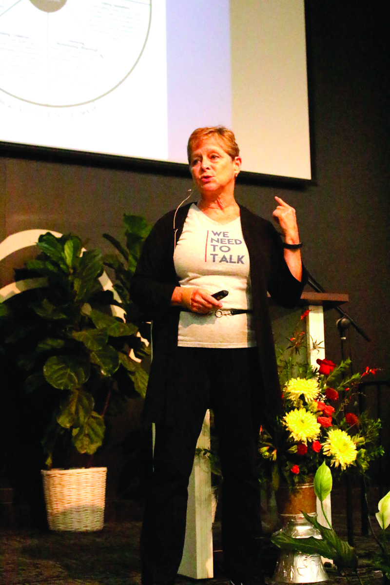 Author: NYT best-selling author Janine Latus explains her own experience with domestic abuse and tells the story of her sister, Amy, who was murdered by her boyfriend. Latus was the keynote speaker at local nonprofit Turning Point's fundraiser. Turning Point provides resources for domestic violence victims. Caleb Slinkard / News-Times