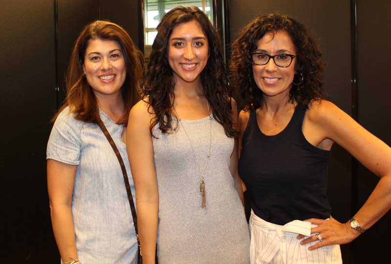 NWA Democrat-Gazette/CARIN SCHOPPMEYER Elda Scott (from left), Luciana Ruiz and Gisel Ruiz enjoy Adult Night on Aug. 22 at the Scott Family Amazeum in Bentonville.