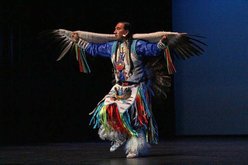 The Native Pride Dancers perform Friday at Arkansas State University in Jonesboro. story.lead_photo.caption