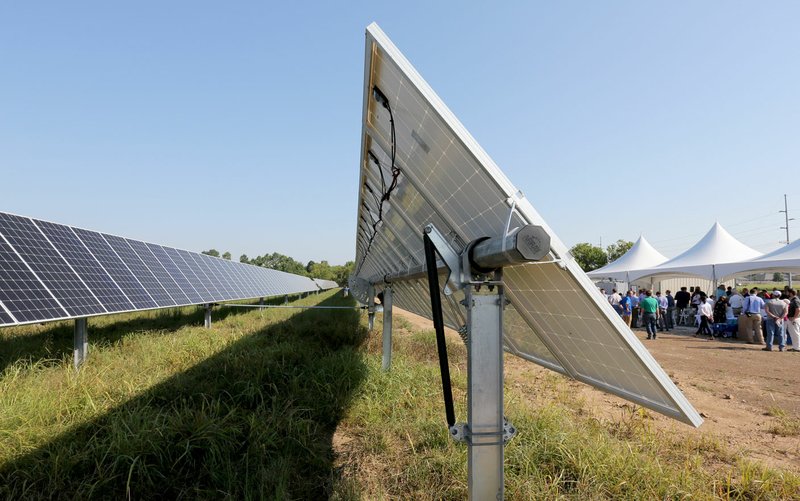  Solar panels are shown in this file photo.