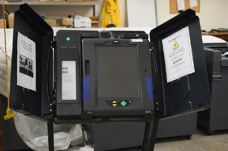 Some of Pulaski County’s voting machines, including more than 250 iVotronics like this one, were purchased in 2001. They use processors that were introduced in the 1980s and have 1-2 megabytes of memory. 