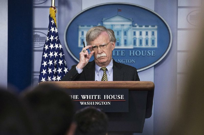 John Bolton, longtime Republican hawk, said Tuesday about his departure as national security adviser: “I will have my say in due course.”