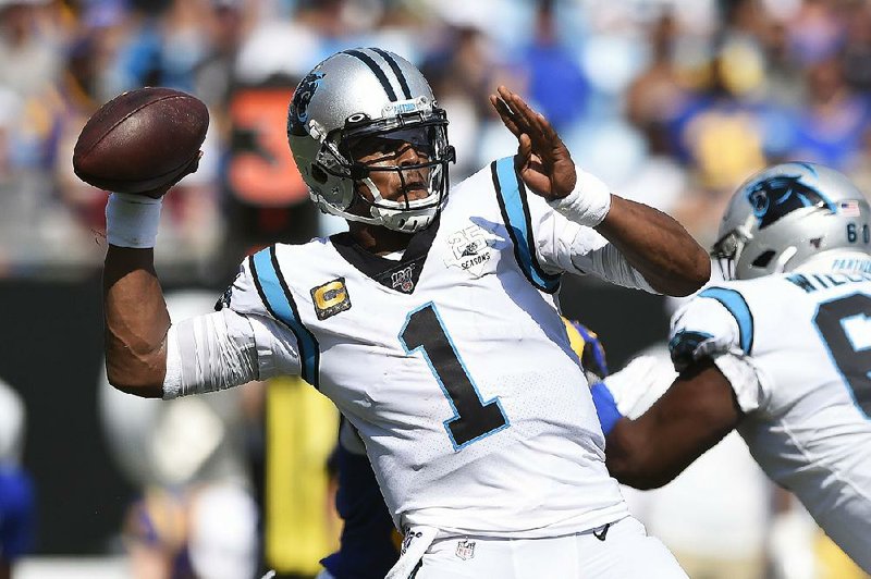 Carolina quarterback Cam Newton attempted 38 passes against the Los Angeles Rams on Sunday, but only one was longer than 20 yards, raising concerns that Newton may not have fully healed from arthroscopic shoulder surgery in January. 
