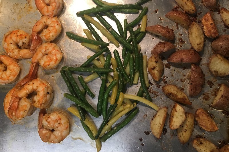 Sheet Pan Spicy Shrimp With Green Beans and Potatoes Photo by Susan Selasky (Detroit Free Press/TNS)