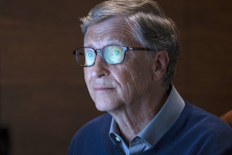 This image released by Netflix shows billionaire philanthropist Bill Gates in a scene from &quot;Inside Bill's Brain: Decoding Bill Gates,&quot; streaming Sept. 20. (Saeed Adyani/Netflix via AP)