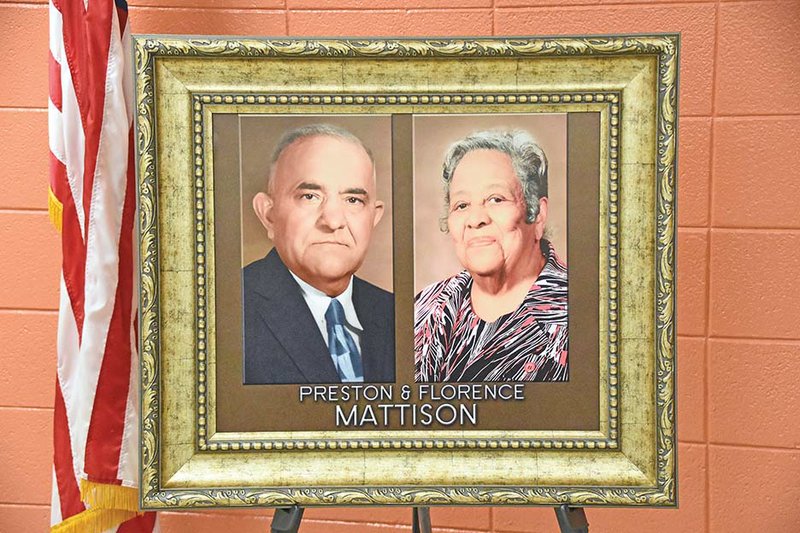 Portraits of Preston and Florence Mattison were unveiled during the renaming ceremony at what is now Preston and Florence Mattison Elementary School in Conway. Previously, the school was just named for Florence Mattison, a longtime schoolteacher in the district.
