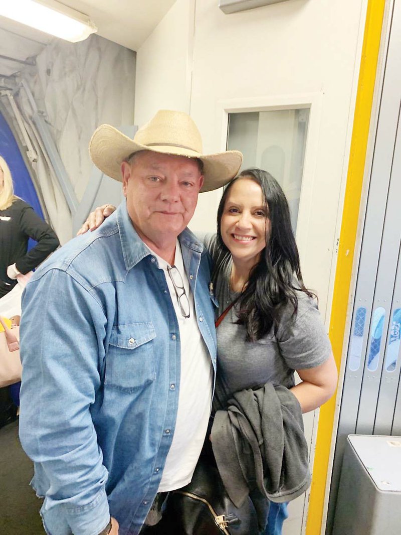 Charles Connor of Pine Bluff is shown with Marta Davis, who assisted during his heart-transplant operation in 2013 at Baptist Medical Center in Little Rock. They had a chance meeting in August at the Dallas airport. Connor received Conway Police Officer Will McGary’s heart.