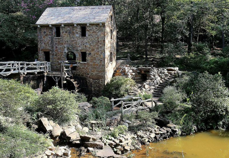 The newly operational waterfall at the Old Mill in North Little Rock will be dedicated Wednesday. The park will be closed Monday and Tuesday to prepare for the event. 