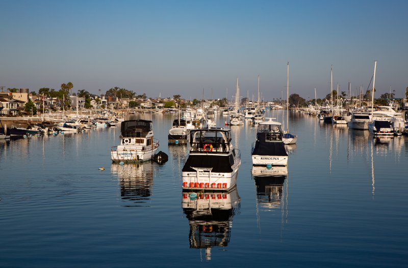 Humphrey Bogart and his friends loved California's Newport Beach, and from the water, it is still easy to understand why. (Photo by Beth Coller via The New York Times)