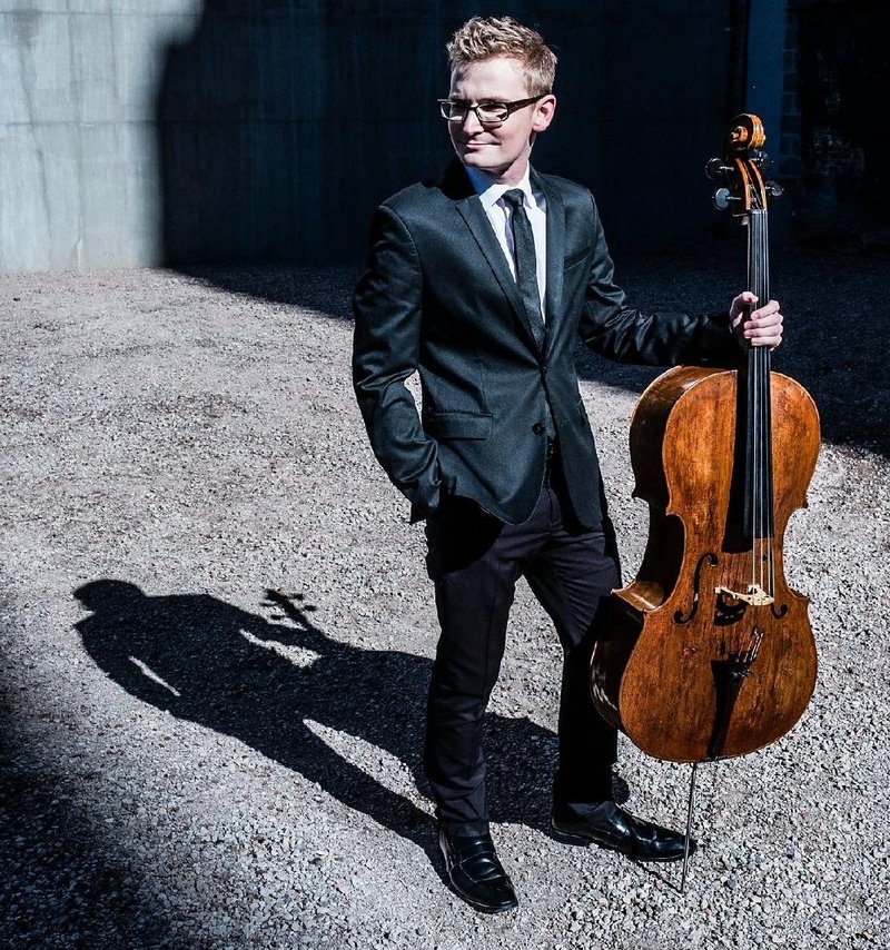 Cellist Alexander Hersh tours six towns in Arkansas through Sept. 22.