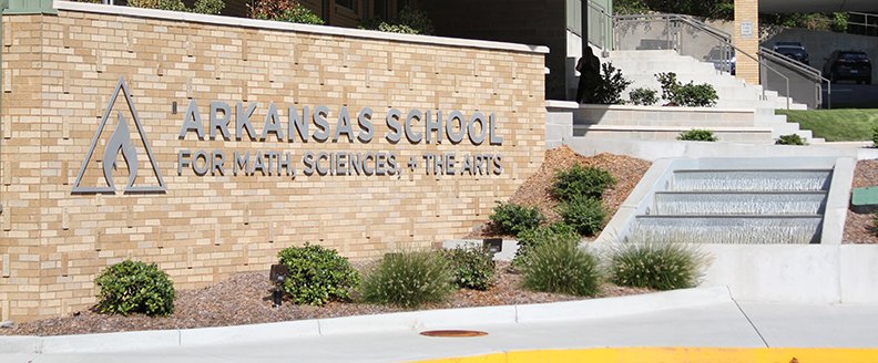 The campus of the Arkansas School for Mathematics, Sciences, and the Arts on Whittington Avenue is shown. - File photo by The Sentinel-Record
