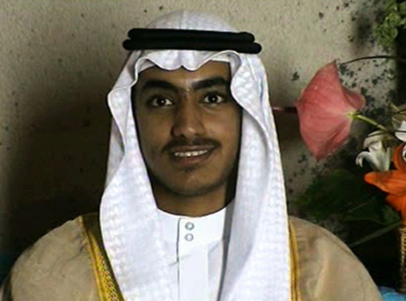 FILE - In this image from video released by the CIA, Hamza bin Laden, the son of of the late al-Qaida leader Osama bin Laden is seen as an adult at his wedding. The White House says Hamza bin Laden has been killed in a U.S. counterterrorism operation in the Afghanistan-Pakistan region. A White House statement gives no further details, such as when Hamza bin Laden was killed or how the United States confirmed his death. (CIA via AP)