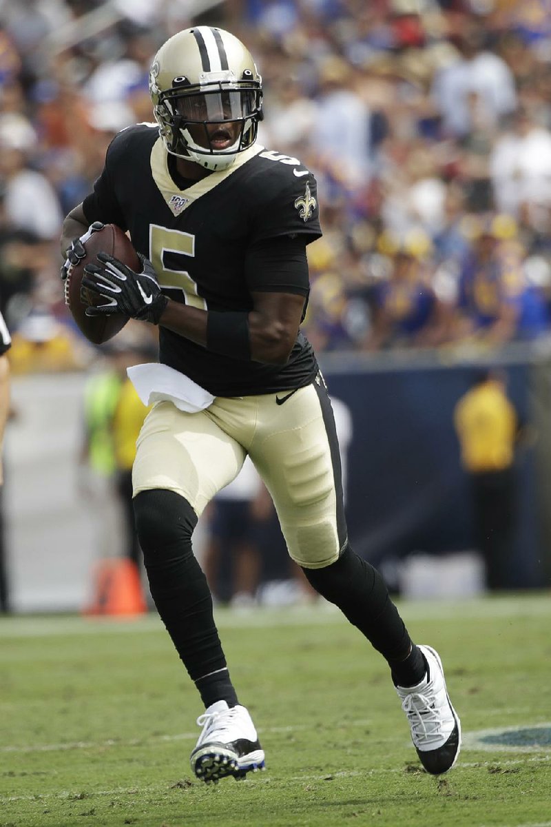 Teddy Bridgewater was 17-of-30 passing for 165 yards during the last three-plus quarters after coming in for Drew Brees against the Los Angeles Rams on Sunday in Los Angeles.