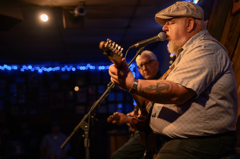 Bill Kirchen (front) and Redd Volkaert perform at the Down Home in Johnson City, Tenn. "The New York Times/MIKE BELLEME"
