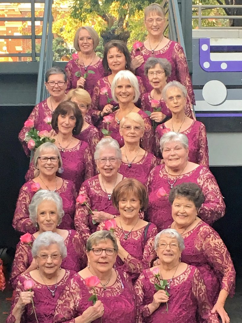 Photo submitted Perfect Harmony Women's Barbershop Chorus will celebrate its 20th anniversary with a free concert and reception at 2 p.m. Sunday, Oct. 13, at the Highland Christian Church on Forest Hills Blvd. in Bella Vista.