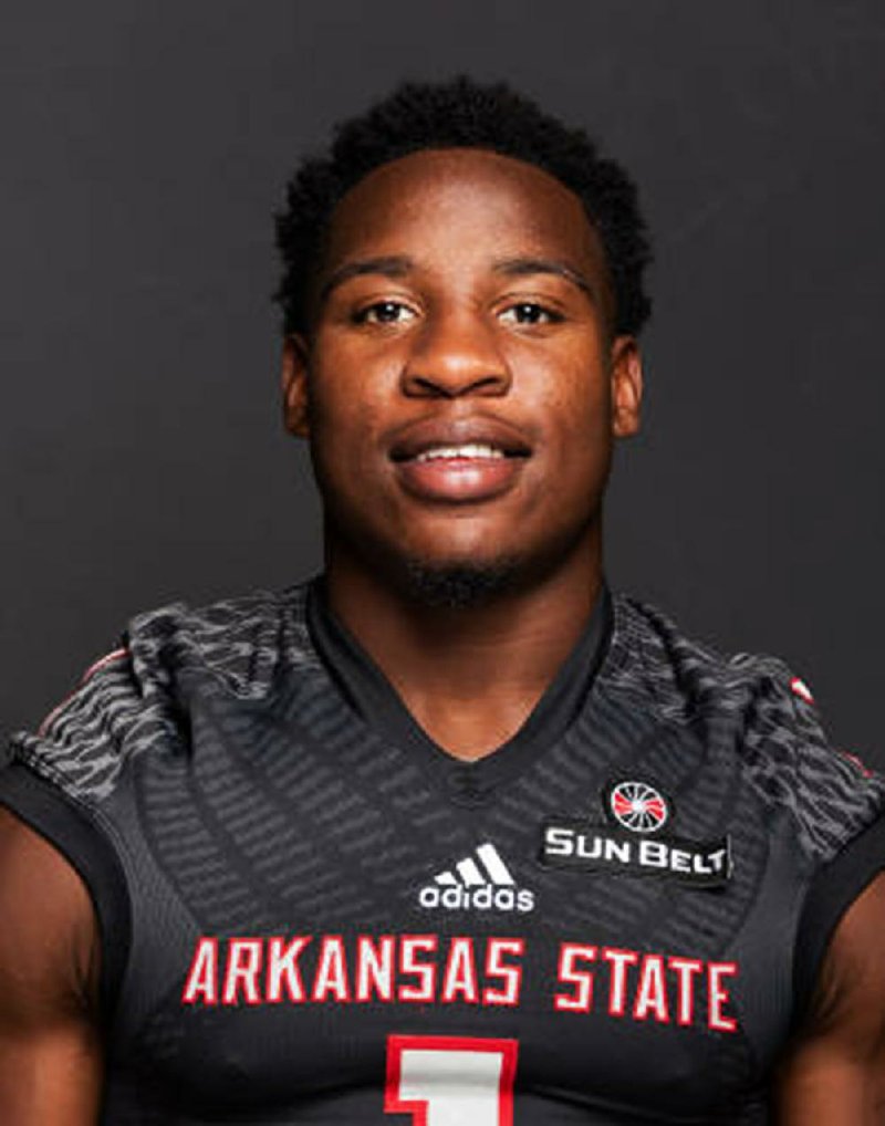 Arkansas State cornerback Jerry Jacobs is shown in this photo.