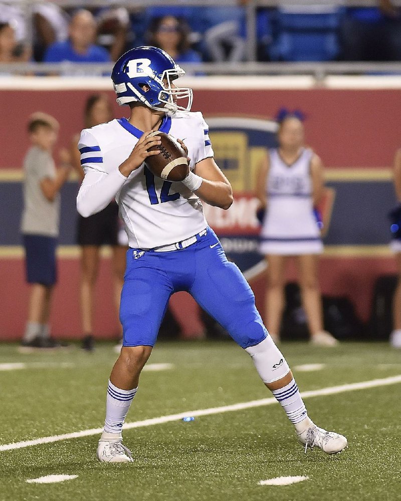 Bryant quarterback Austin Ledbetter has led the Hornets to a 2-0 record this season. The defending Class 7A champions will travel to Fayetteville on Friday to face the Bulldogs. 
