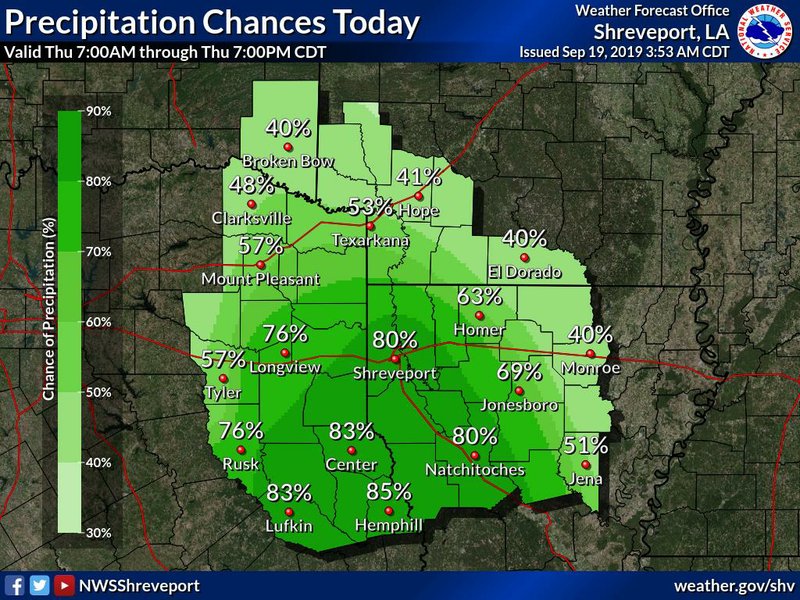 The exterior rotation of Tropical Depression Imelda has resulted in rain, cooler temperatures in El Dorado through Friday.