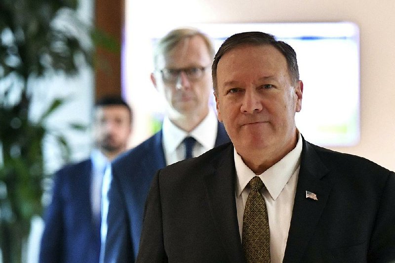 “I was here in an act of diplomacy while the foreign minister of Iran is threatening all-out war to fight to the last American,” Secretary of State Mike Pompeo said Thursday in Abu Dhabi, United Arab Emirates, after wrapping up a two-day emergency trip. 