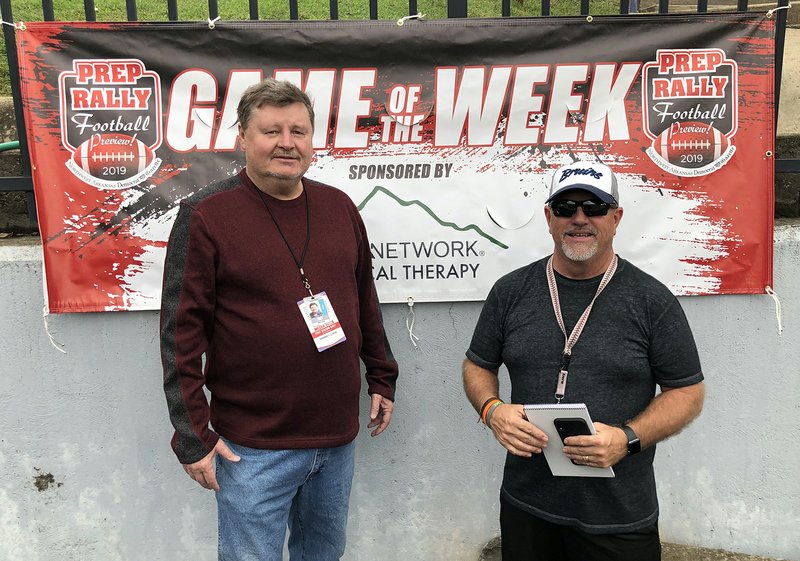 Rick Fires (left) and Chip Souza at the Game of the Week. 