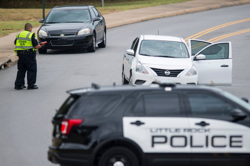 Little Rock police investigate a shooting Friday near Shackleford and Mara Lynn roads.