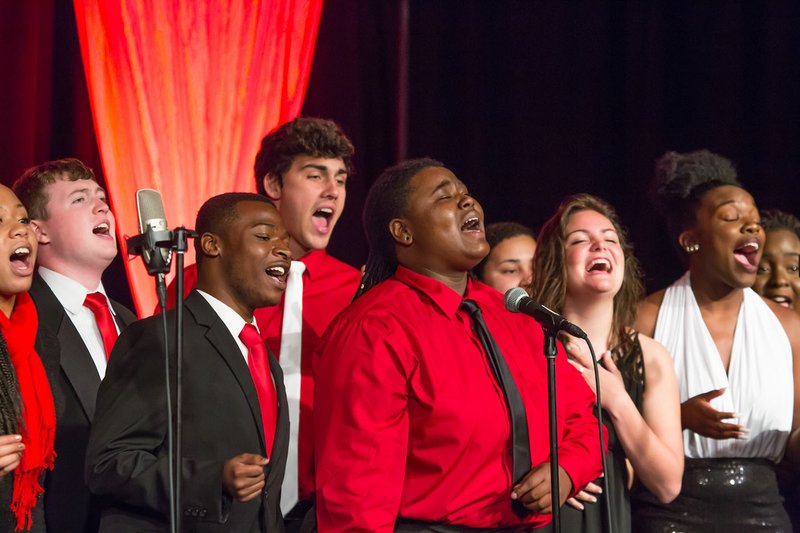 Photo by Whit Pruitt, University Relations The Inspirational Chorale is committed to diversity in music, in personnel, and its members serve as the cultural ambassadors for the University of Arkansas and the department of music, says its director, Jeffrey A. Murdock, Ph.D. Founded in 1977, the Inspirational Chorale's mission, he says, is to keep the Black sacred music tradition alive through the performance of music from the African Diaspora. The ensemble provides a forum where university students, regardless of ethnicity, can perform the various genres of the tradition.