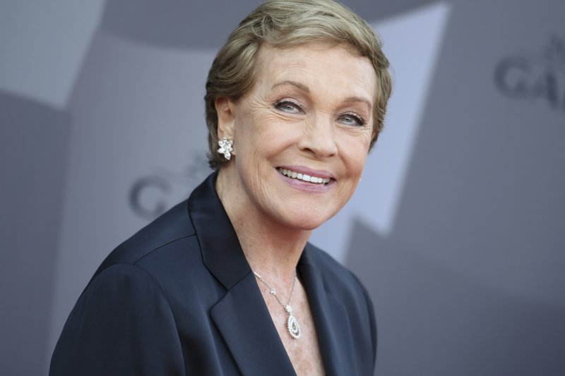 In this Sept. 29, 2015 file photo, actress Julie Andrews arrives at the Los Angeles Philharmonic 2015/2016 season opening gala at Walt Disney Concert Hall in Los Angeles. 