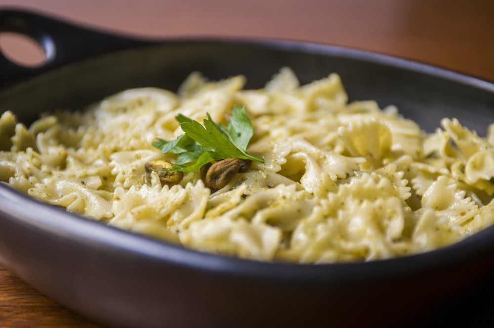 Pistachio Pesto with farfalle (bow tie) pasta
Photo by Jeff Gammons