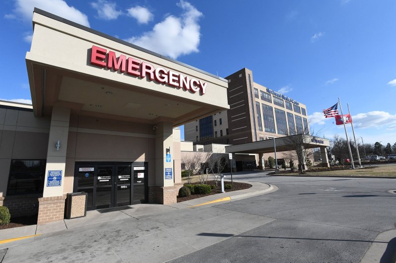 Emergency room entrance Tuesday Feb. 26, 2019 at Northwest Medical Center's Springdale campus.